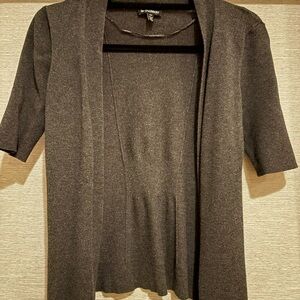 Le Chateau Charcoal Open-Front Cardigan